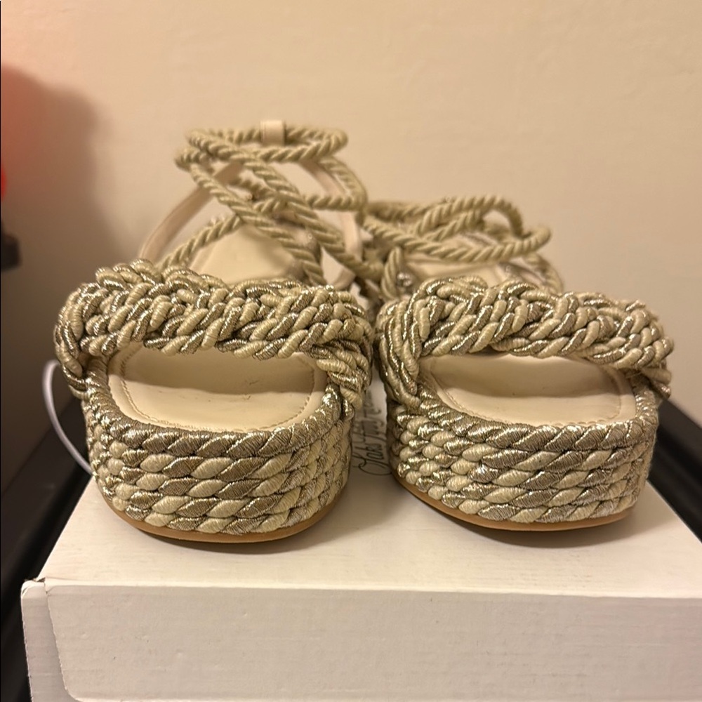 Valentino Cream Rockstud Sandals - Picture 3 of 9
